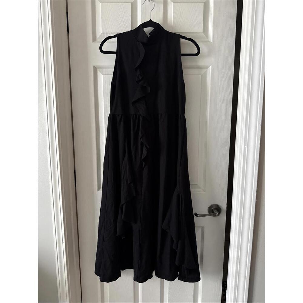 Zara Maxi Black Long Dress Small - Picture 2 of 2
